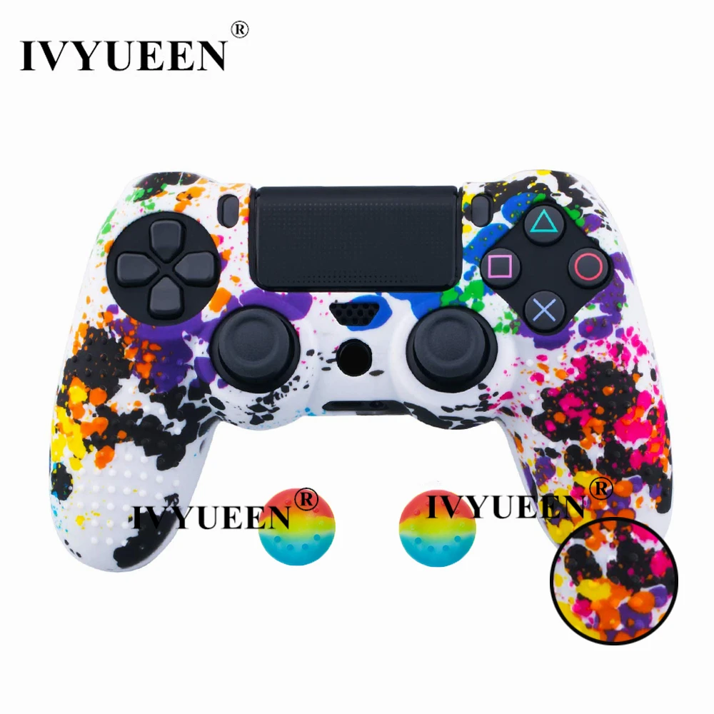 Graffiti A IVYUEEN для playstation 4 PS4 Pro тонкий силиконовый защитный чехол-накладка для Dualshock PS 4 - Цвет: Graffiti A