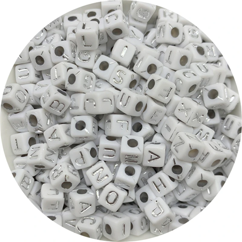 100pcs/Lot 5mm Mix Letter Beads Acrylic Loose Spacer Beads Jewelry Making DIY Handmade Bracelet Necklace