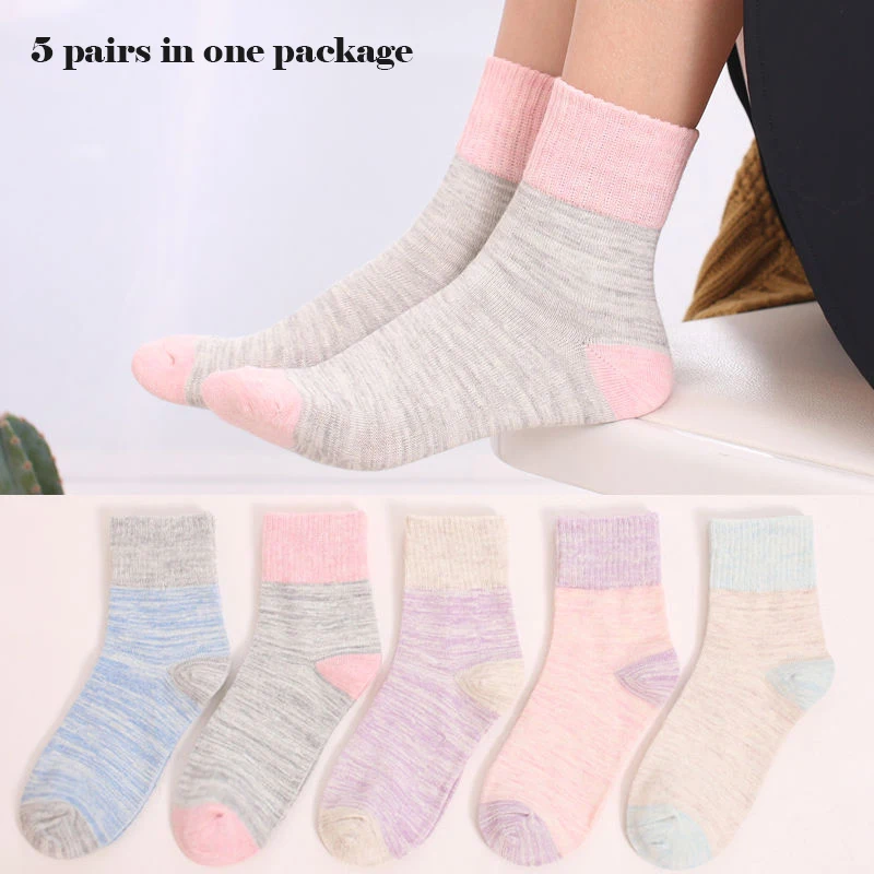 Толстые теплые мягкие мужские и женские носки средней длины, впитывающие пот, впитывающие влагу, спортивные элегантные носки для осени и зимы