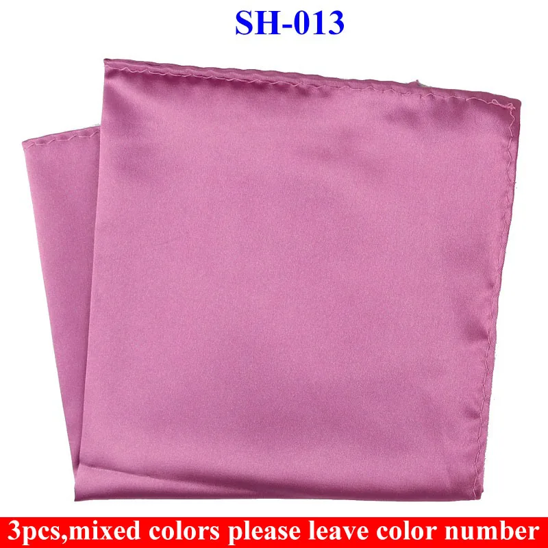 SH-013pocket square Портной Смит 3 шт. 30x30 см сплошной цвет платок карманные квадраты 31 Цвета Роскошные мужские шелковые сенсорные мягкие платки полотенце для сундуков - Цвет: SH-013pocket square
