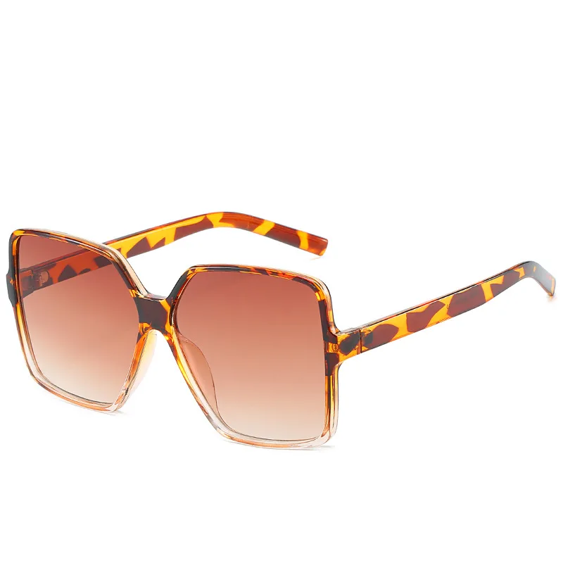 Higodoy модные негабаритные женские солнцезащитные очки, брендовые дизайнерские квадратные большие оправы для женщин, солнцезащитные очки UV400 - Цвет линз: leopard