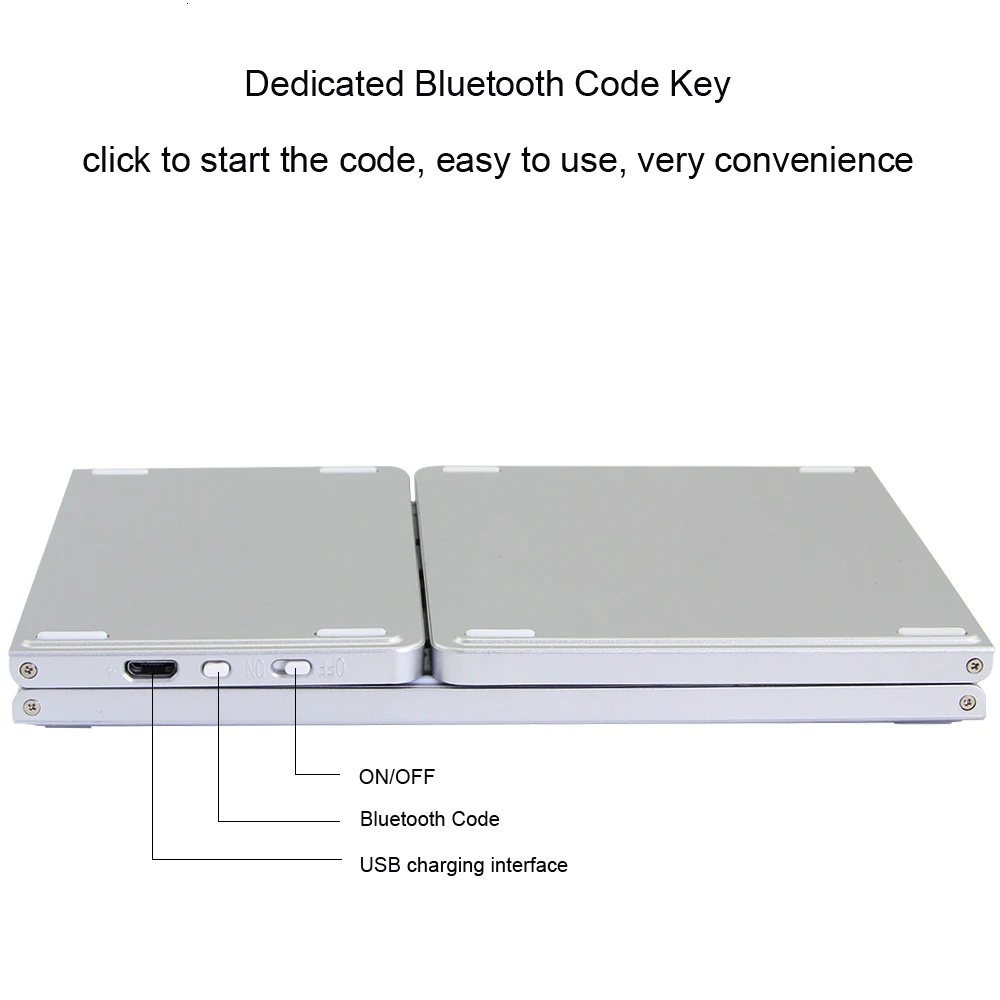 Мини Bluetooth беспроводная клавиатура эргономичная складная игровая клавиатура портативные складные Чехлы для клавиш с сенсорной панелью Мыши для ПК