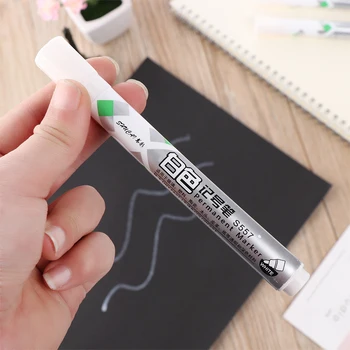 

Permanent Marker White Bulk Oil-Ink Marker Pen Stationery 3mm Fine Tip Paint Board Pen Office School Supplies Student Stationery