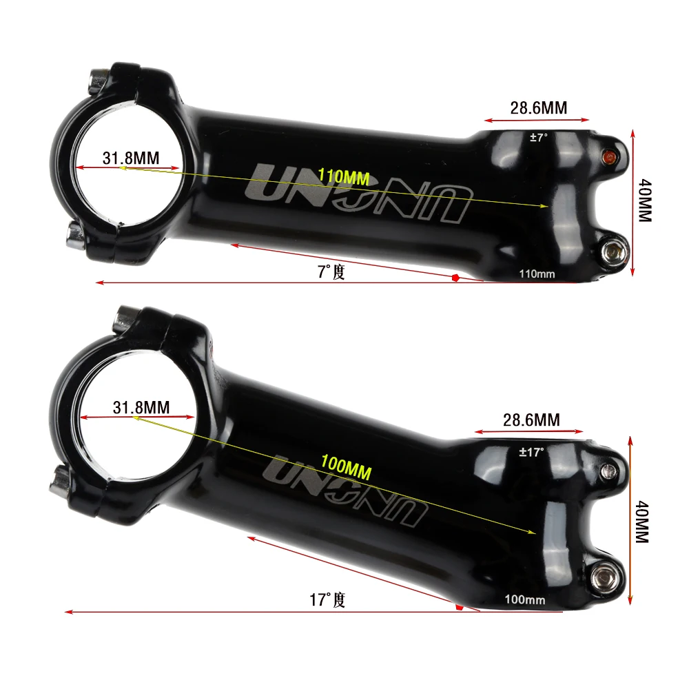 TiTo tige de vélo en titane ultralégère tige de guidon de vélo de route de montagne vtt 25.4mm/31.8mm x longueur 50/60/70/80/90/100/110/120mm