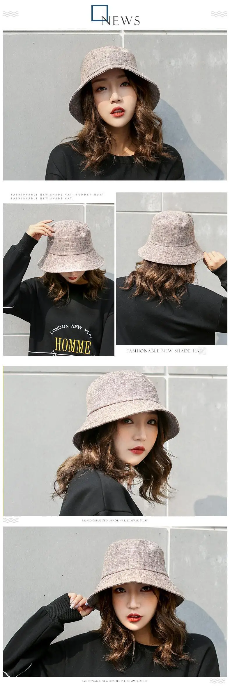 2018 новые женские из хлопка и льна шляпы от солнца летняя пляжная шляпа шляпы с полями 5 одноцветное цвета