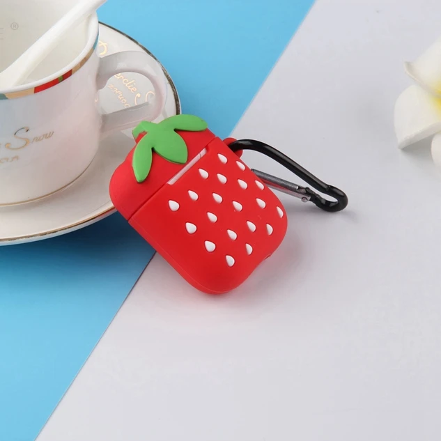 1322M3 3D чехол для наушников для AirPods 2, силиконовый чехол с милым мультяшным медведем для Apple Air pods, чехол для наушников с котом, поросенком, кольцом на палец - Цвет: 1322M3