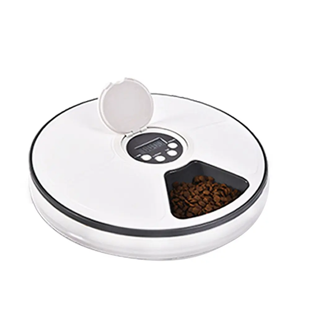Automatic Pet Feeder Timing Feeder 6 Grids Cat Dog Electric Dry Food