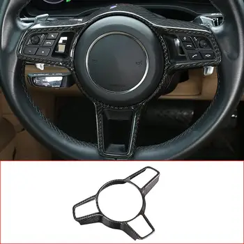 

For PorschePanamera Macnan Cayenne 718 911918 CAYMAN 14-20 Real Carbon Fiber Car Steering Wheel Decoration frame Car Accessories