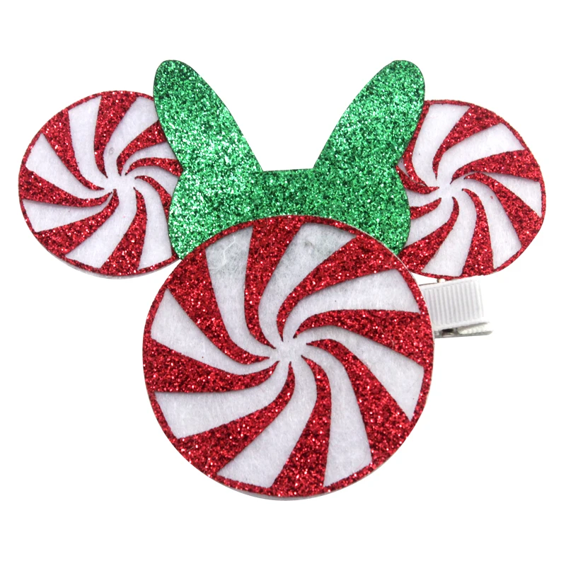

4 inch Christmas hair Bows Hair clip Lollipop windmill Christmas decoration series Hair accessories Christmas rabbit cartoon
