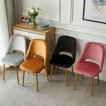 

Home back dining chair modern minimalist stool subnet red casual light luxury desk chair parlor chair makeup chair