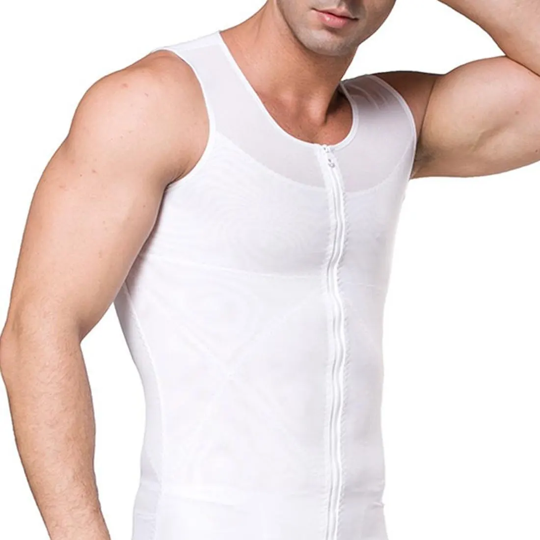 Men Shaper Corset For Man Slimming Waist Trimmer Zipper Body Shaper Control Belly Tops Abdominal Vest