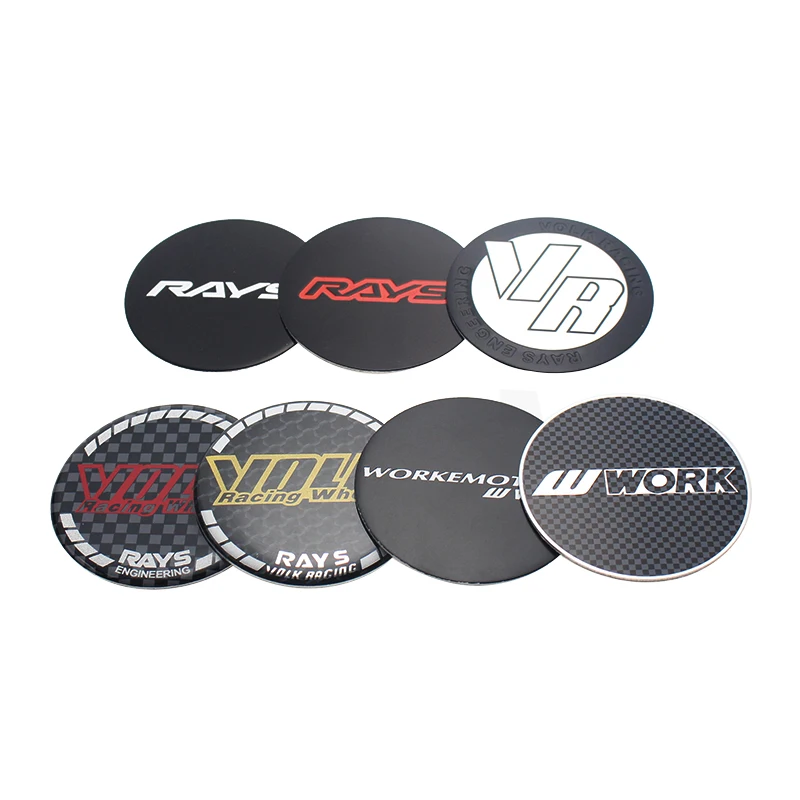 4pcs 50MM RAYS VOLK VR Logo Wheel Cap Stickers 5CM WORK Center Hub Caps Emblem Badge Covers Rims Racing | Автомобили и мотоциклы