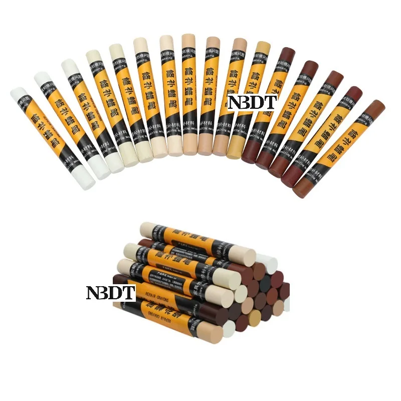 2Pcs Furniture Crayon Wood Repair Wax Filler Cabinet Touch Up Putty Color Stick for wood repair kit