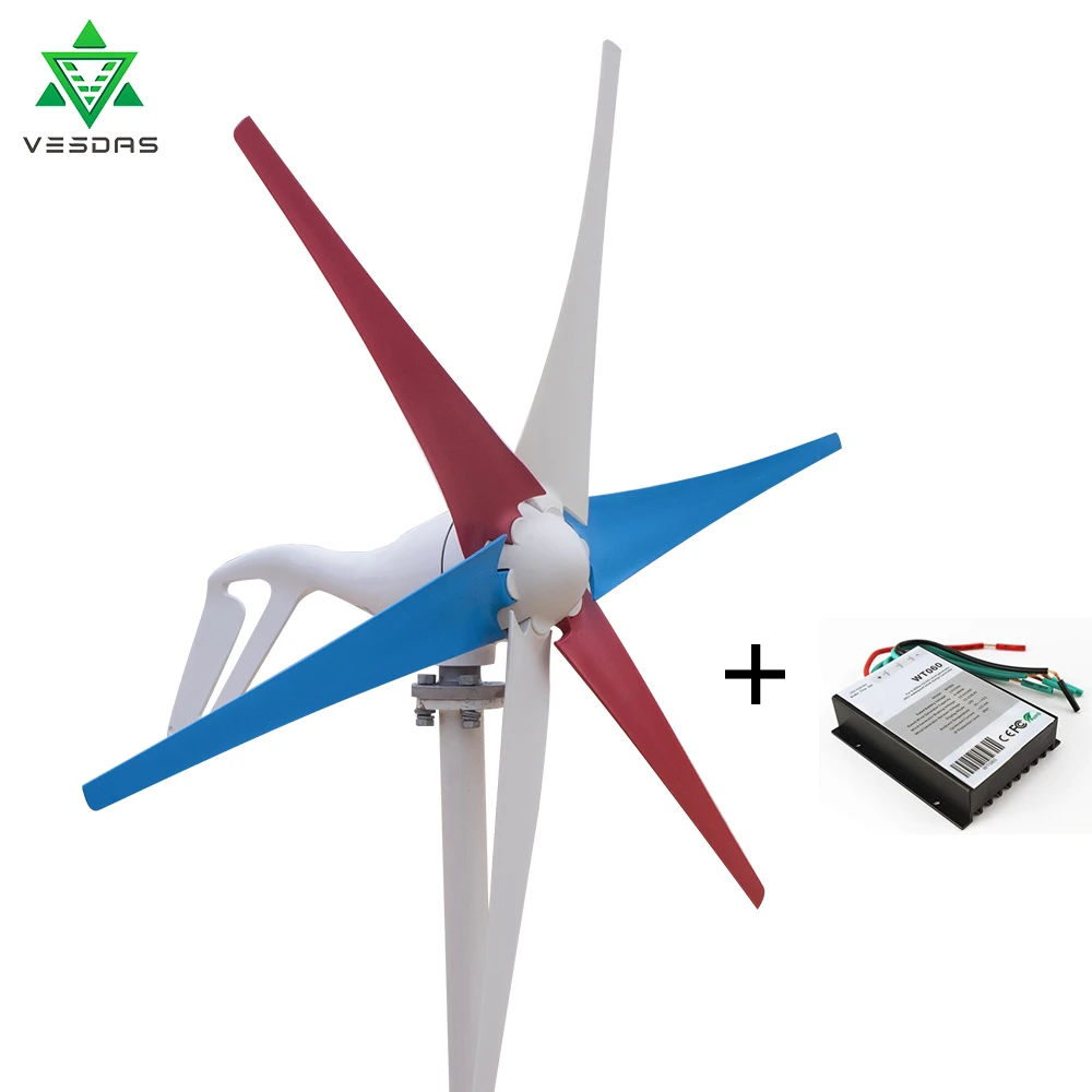 

Vesdas Wind Turbine Generator 400W Small Windmill Wind Controller blade Home Mini gerador eolico Charge for Marine Boat