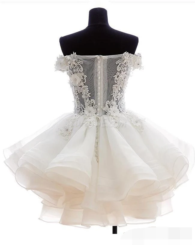 Vestidos de gala robe de soiree с открытыми плечами короткое платье для выпускного вечера es сексуальное вышитое бисером кружевное аппликация возвращения домой вечернее платье для выпускного вечера
