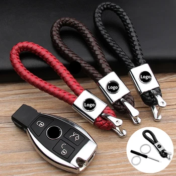 

Car Key Chain Braided Rope Pendant for Mercedes Benz W203 W204 W205 Accessories W210 W211 W212 W213 W221 GLA GLC E300 Key Ring