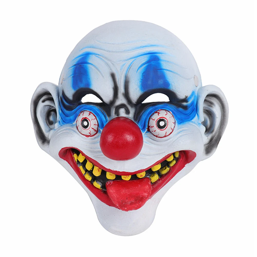 Multicolor Хэллоуин 3D демон клоун ПУ маска монстра пузырь смешной ужас лица все лицо голова костюмная Маска Косплей Декор - Цвет: Multicolor