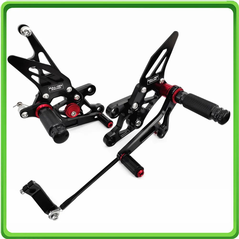 Rearsets сзади комплект одежды ног колышки педаль для Yamaha FZ1 2006 2007 2008 2009 2010 2011 2012 2013 черный