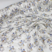 50 см* 130 см натуральный белый шелк Марля плед жаккард свадебное платье ткань выгорания шелк