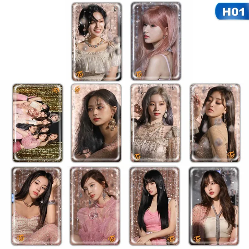 10 шт./компл. K-pop дважды Ablum чувствовать себя специальные наклейки карт модная обувь с украшением в виде кристаллов липкий фотокарточек