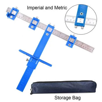

Woodworking Joinery Hand Tool Multi-Function Drill Punch Locator Adjustable Drilling Dowelling Hole Saw Locator Dropship