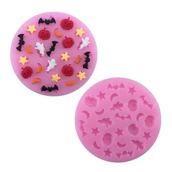 

Halloween Pumpkin Bat Ghost Star Liquid Silicone Fondant Cake Baking Mold And Kitchen Chocolate Mold Bakeware Kitchen Tools new*