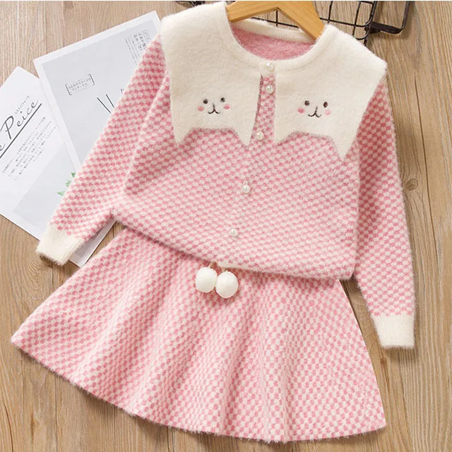 Платье для маленьких девочек; осенне-зимняя детская одежда; мягкие клетчатые платья принцессы с длинными рукавами для девочек; детское праздничное платье; весенняя одежда - Цвет: pink ax1278