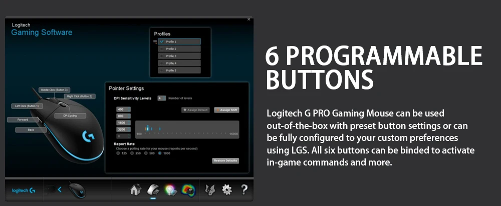 Профессиональная Проводная компьютерная мышь logitech GPro Gaming RGB, 16000 dpi HERO, опционально для геймеров в виде электронных спортивных игр