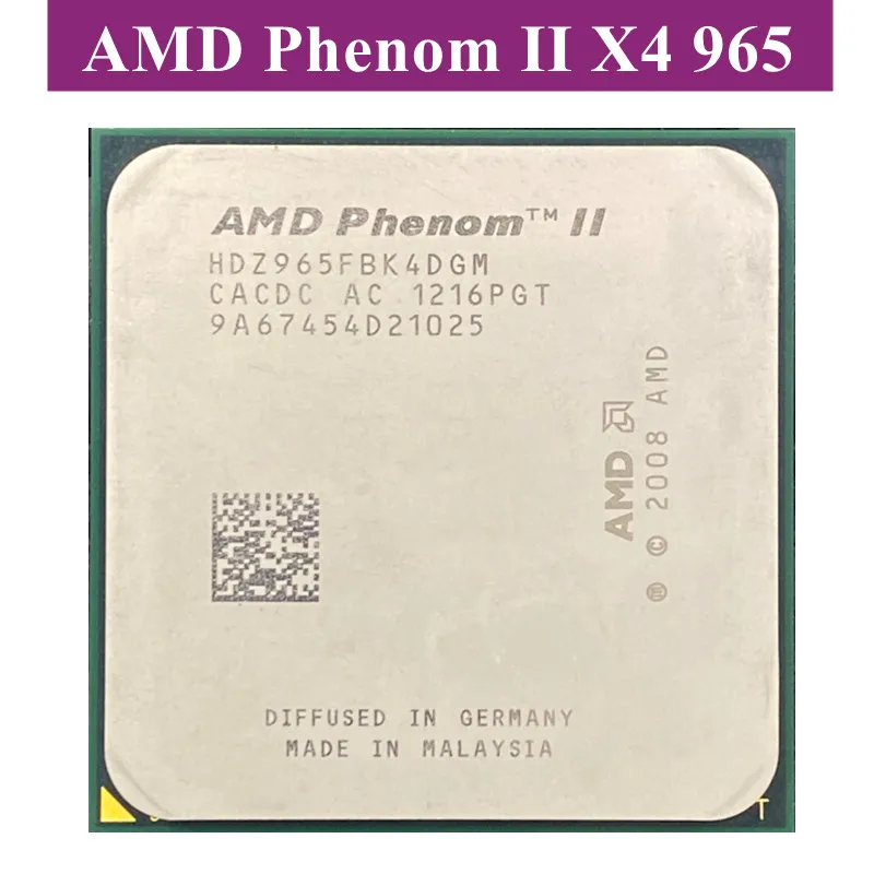 AMD Phenom II X4 965 3.4 GHz Quad Core processeur d'unité centrale HDZ965FBK4DGM prise AM3 | Компьютеры и офис