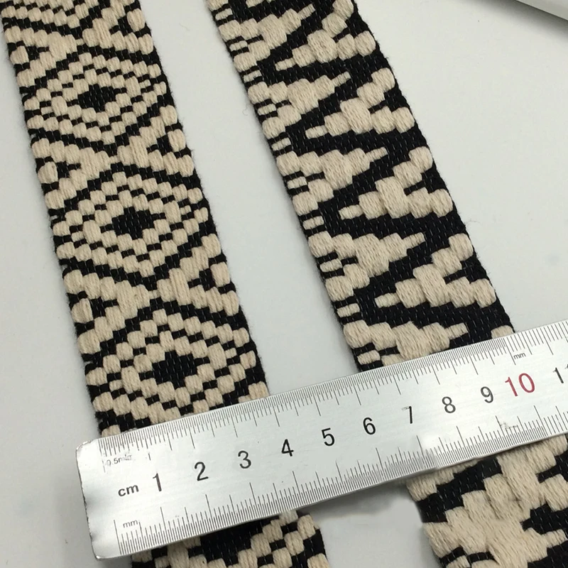 Ribbon Decoration 1yard 4cm Weave Ethnic Lace Webbing Ribbon for diy Crafts Bags Belt Decoration Clothing Sewing Accessories Trim