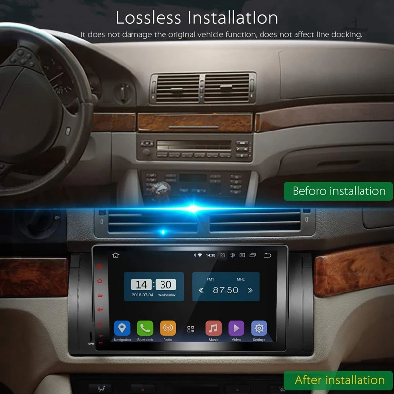 

9 Inch Android 9.1 2+16G Car GPS Navigation Multimedia Player Bluetooth Autoradio Car Stereo Player for BMW E39 E53 X5