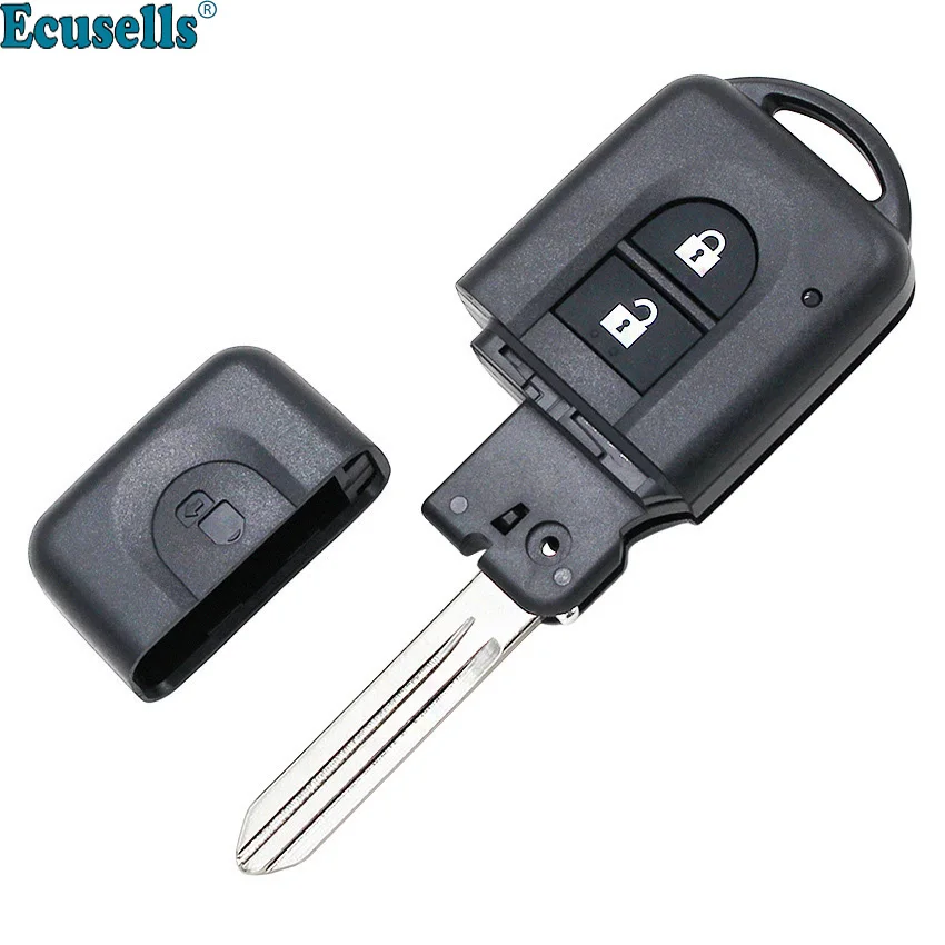 New Uncut Replacement Remote key Shell Case Fob 2 Button for Nissan Micra Xtrail 