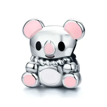 

Qikaola Animal Collection 100% 925 Sterling Silver Australia Koala Beads fit Charm Bracelet & Necklace Silver Jewelry C624