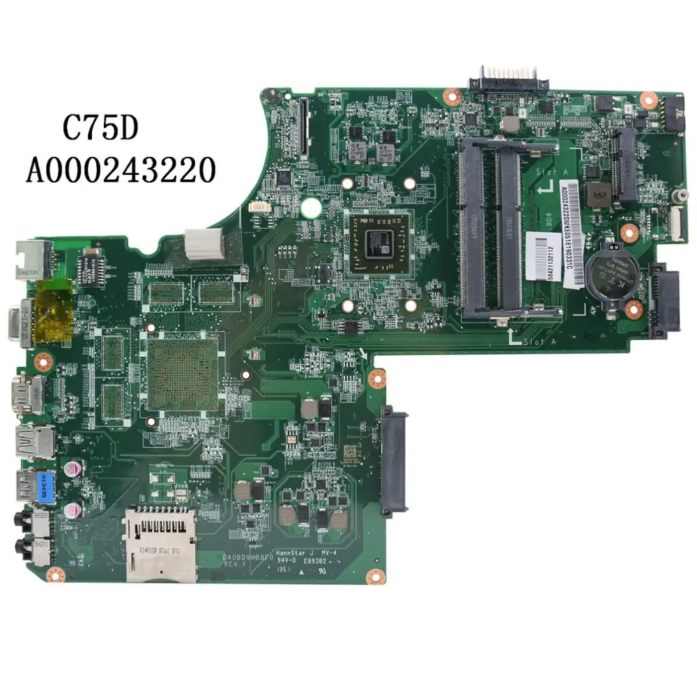 

A000243220 DA0BD9MB8F0 for Toshiba Satellite C70D C75D series laptop motherboard .All functions fully Tested !