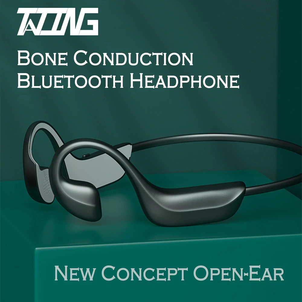 TATING Bone Conduction Wireless Bluetooth Earphone Suitable For Xiaomi Huawei Apple Sports Waterproof Headset With Microphone