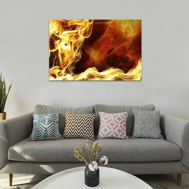 Fiamme Di Fuoco Sfondo Blaze Ardente Fotografia Sfondo Wall Art Poster Immagini Senza Cornice Per Soggiorno Decorazioni Per La Casa 150*100Cm