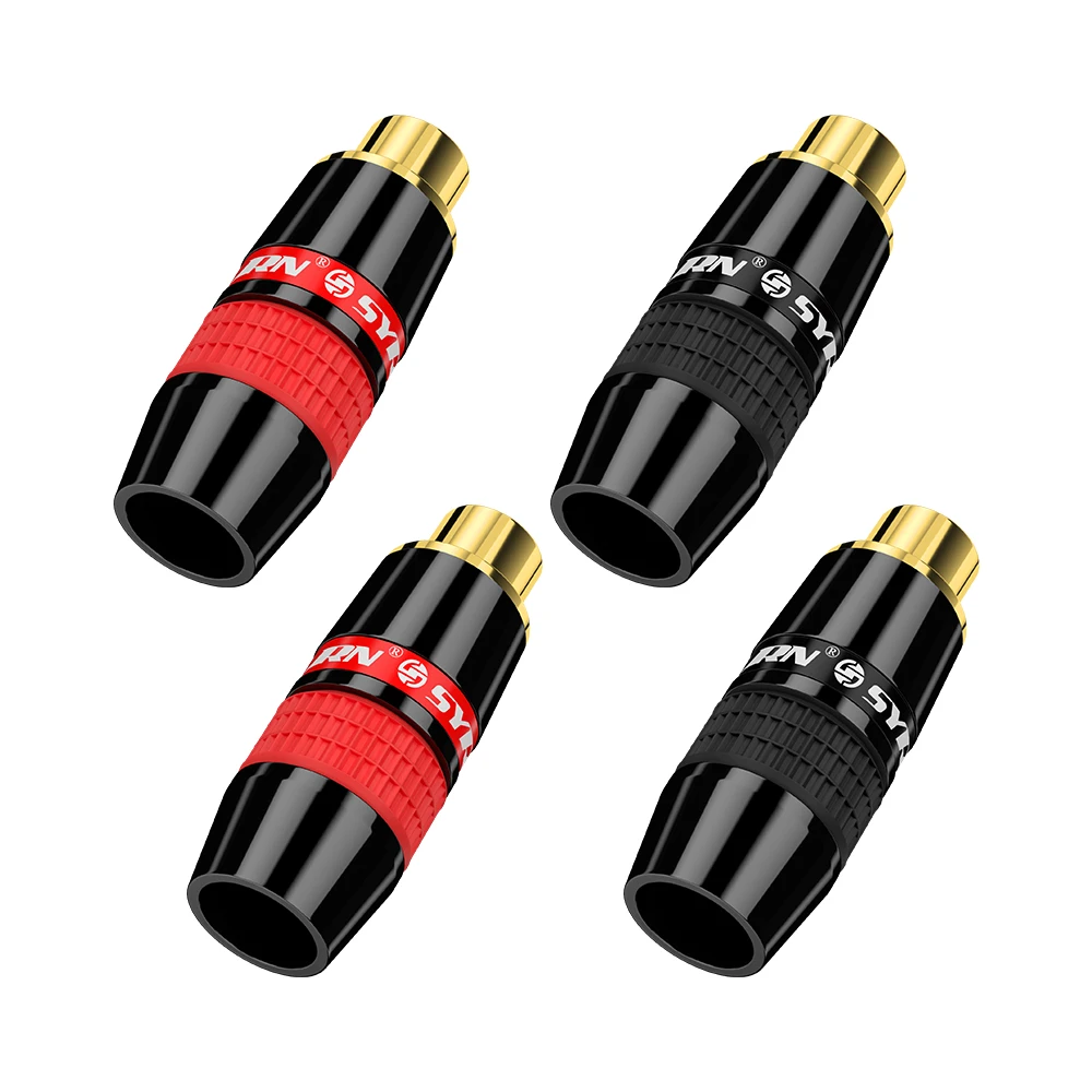 Высококачественный золотой разъем RCA для аудио и видео адаптер Hi Fi DIY кабеля