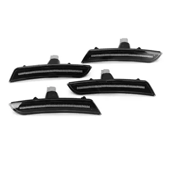 

Car LED Side Marker Lights 4pcs ABS plastic Front Rear Smoked No fading