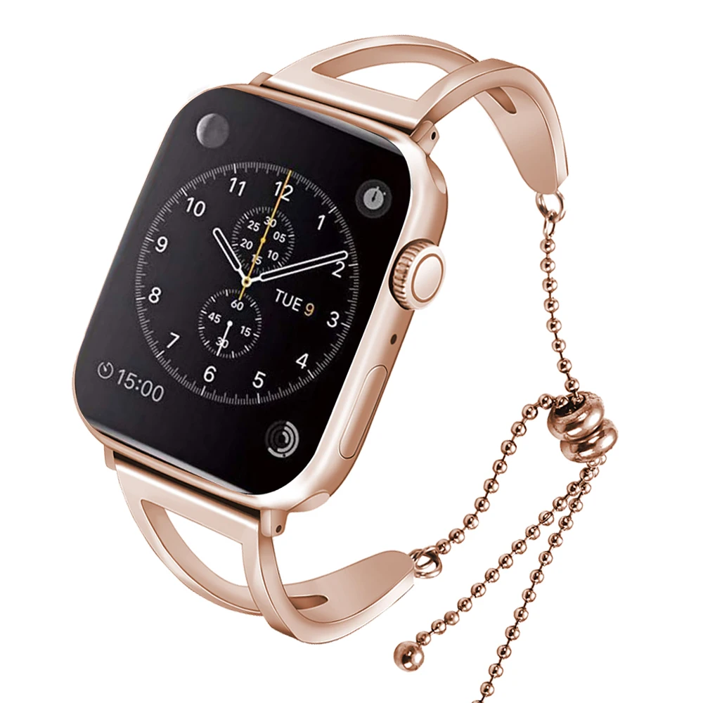 Ремешок из нержавеющей стали для Apple Watch металлический браслет 38 мм 42 40 44 Series 5 4 3 2 1