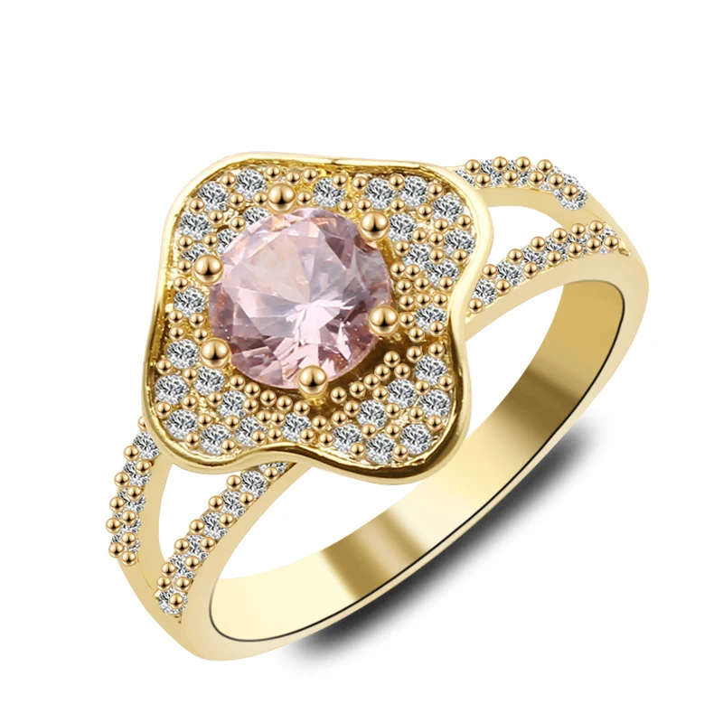 Большие кольца для женщин 1 комплект розовый кубический циркон сердце серебряное кольцо Bague Femme Свадебные кольца обручальное кольцо вечерние ювелирные изделия подарок - Цвет основного камня: CR0620