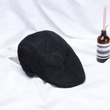 1 шт. Модный берет шапка мужская повседневная плоская кепка газетный стиль шляпа в стиле Гэтсби женские Регулируемые дышащие бейсболки с сетчатыми вставками берет для вождения