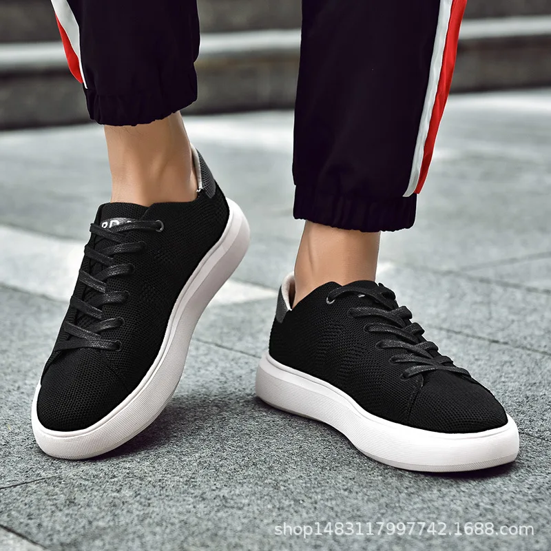 

2018 Summer New Style Network Walking Shoes Men's Sporty Extra High Lace-up Breathable Trendy Shoes Casual Versatile Fly Woven M