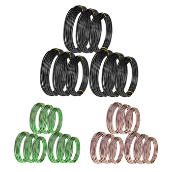 

New 9 Rolls Bonsai Wires Anodized Aluminum Bonsai Training Wire with 3 Sizes (1.0 Mm,1.5 Mm,2.0 Mm),Total 147 Feet