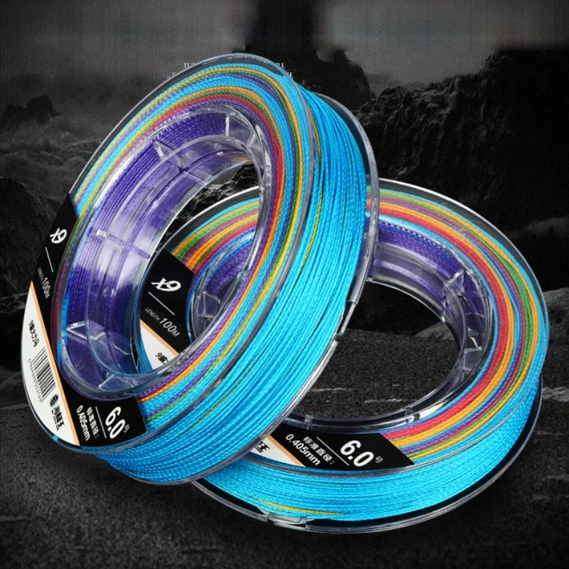 Леска 100 м PE плетеная проволока Multifilament 9 серия энергично кальмарная линия Sub-line