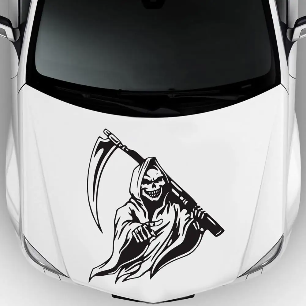 

1Pc 3D Car Sticker Body Trucks Window Waterproof PVC Car-styling Auto Decal Car Bonnet Side Grim Reaper Skull Decal Sticker