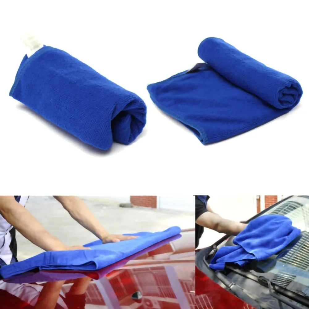 1 шт. синий большой микрофибры для чистки автомобиля детализация мягкие ткани моющее полотенце тряпка автомобиля экстерьер и внутренняя Чистка