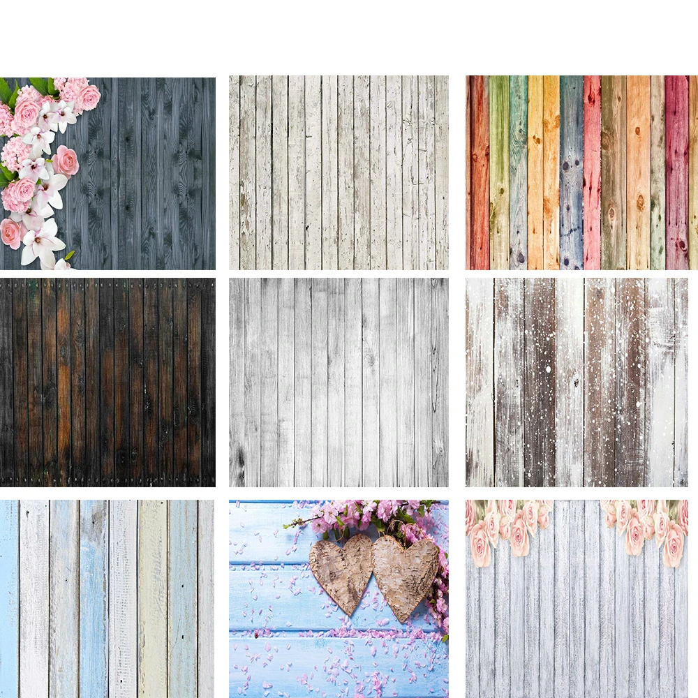 

Colour Wood Floor Photography Backdrops Newborn Photo Booth Backgrounds For Photographers Studio Vinyl Photophone Floors