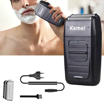 

Kemei KM-1102 Rechargeable Cordless Shaver for Men Twin Blade Reciprocating Beard Razor Face Care Multifunction Strong Trimmer