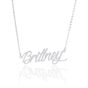 

Customized Necklace Stainless Steel Necklace Nameplate Choker Pendant English Name Jewelry Necklace 45 Fonts AAA Quality