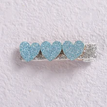 

Small Size Baby Girl HairClips Glitter Heart Barrettes Girl Gifts Boutique Hair Accessories Glittering Hair Clip for Children